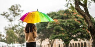 WOMAN WITH UMBRELLA