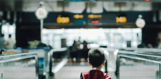 LITTLE BOY AT THE AIRPORT